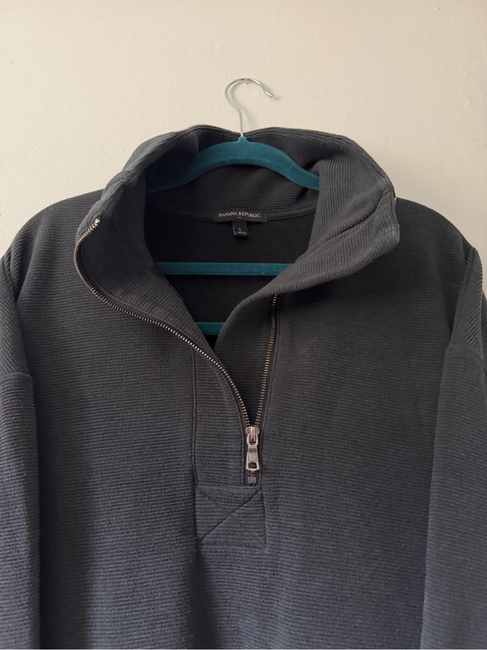 Banana Republic Dark Charcoal Half-Zip Pullover